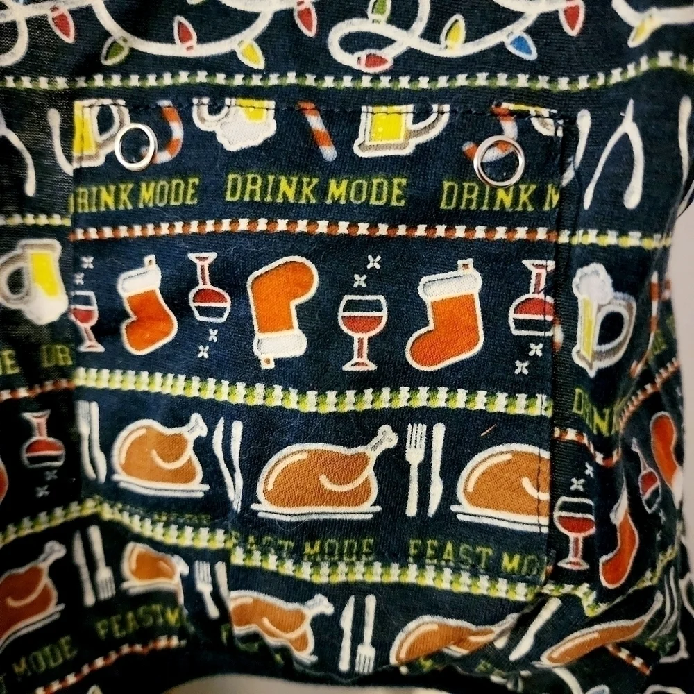 NWT Top Paw Thanksgiving Christmas Fair Isle Dog Pajama PJ'S Holiday Pet Clothes